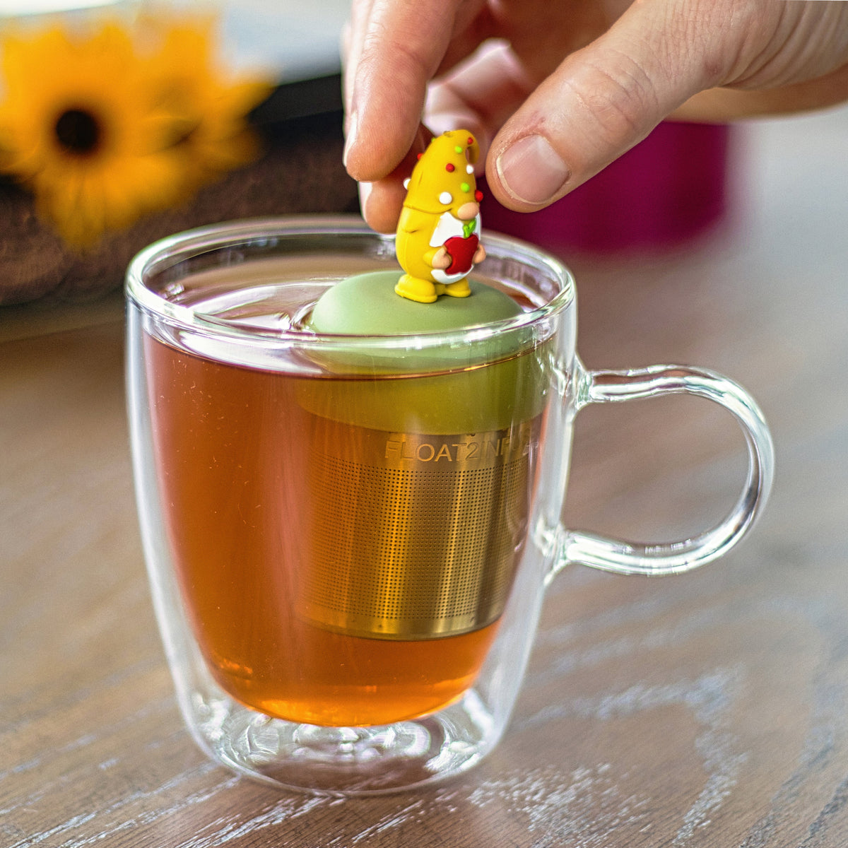 Floating Fall Apple Gnome Tea Infuser - Cute Tea Infuser for Loose Leaf Tea