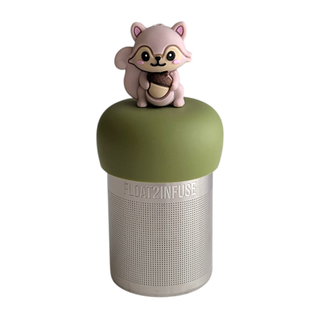 Floating 3D Rose Squirrel Tea Infuser - Cute Animal Tea Infuser for Loose Tea