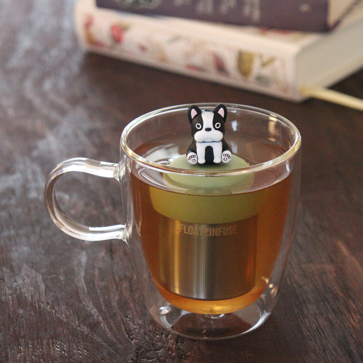 Floating Black Terrier Dog Tea Infuser - Cute Animal Tea Infuser for Loose Leaf Tea