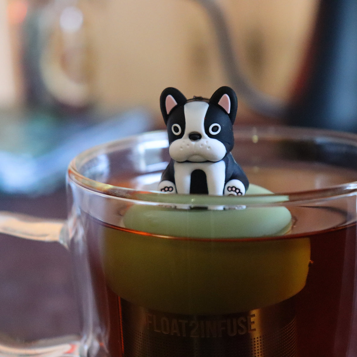 Floating Black Terrier Dog Tea Infuser - Cute Animal Tea Infuser for Loose Leaf Tea