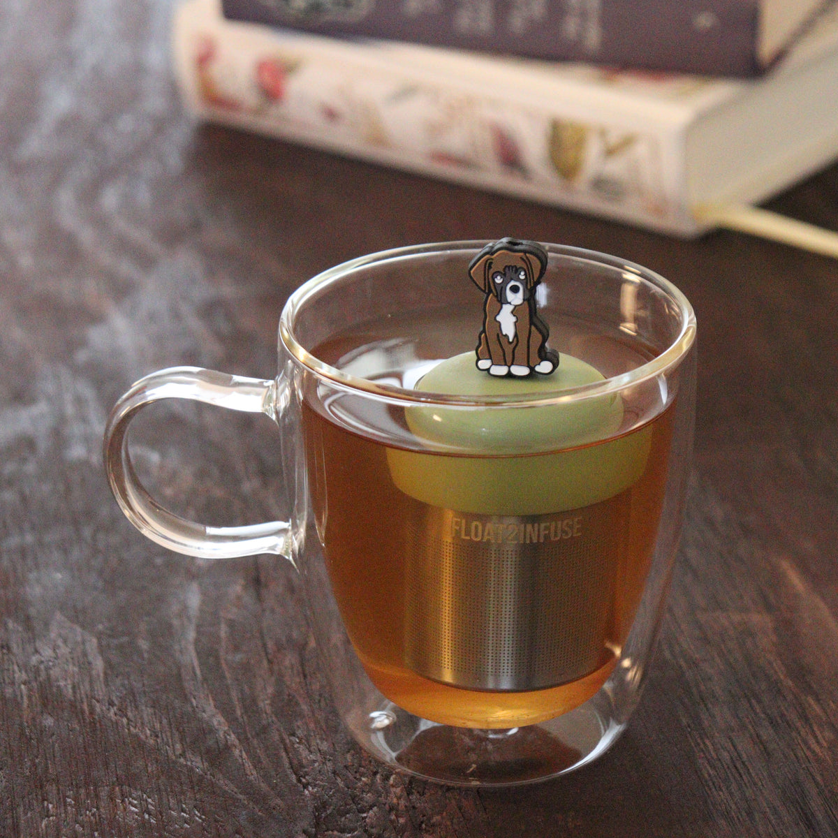 Floating Boxer Dog Tea Infuser - Cute Animal Tea Infuser for Loose Leaf Tea