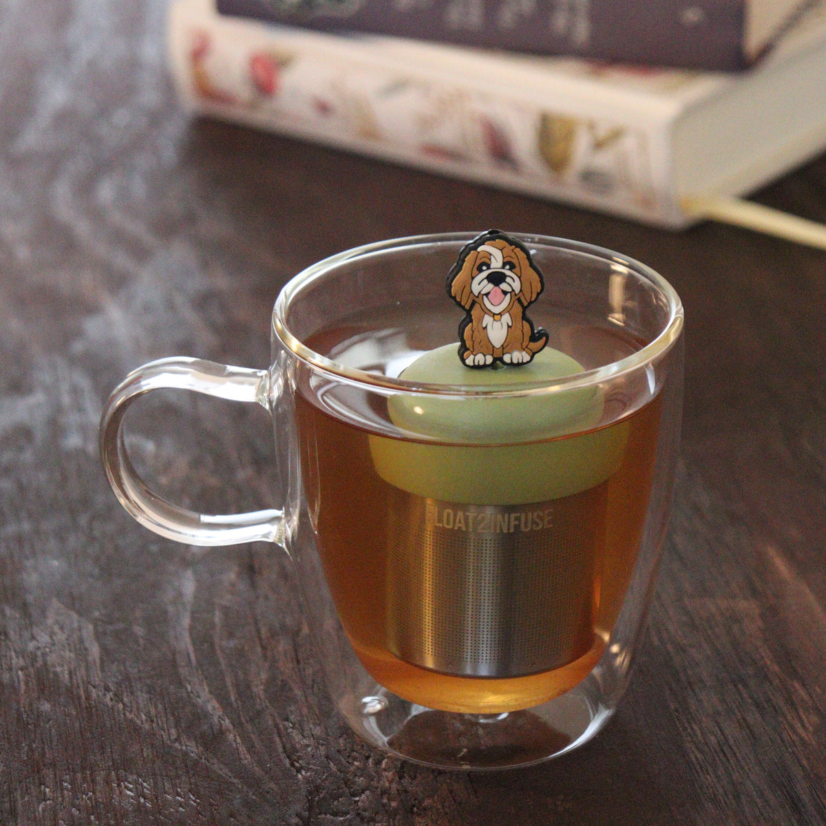 Floating Golden Retriever Dog Tea Infuser - Cute Animal Tea Infuser for Loose Leaf Tea