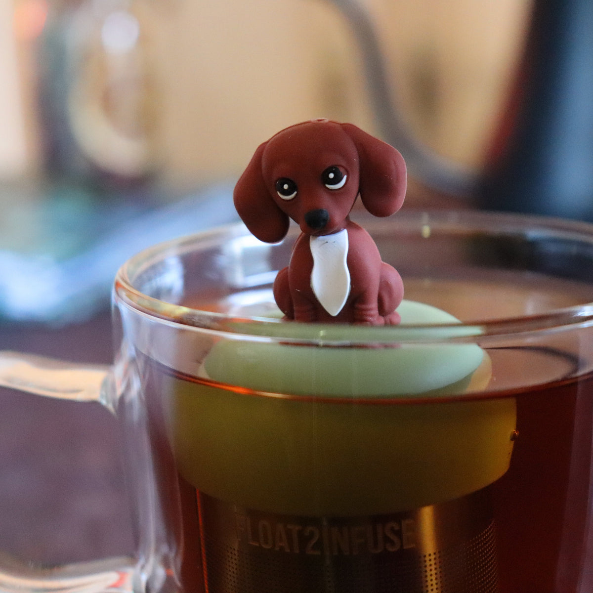 Floating Dachshund Puppy Tea Infuser - Cute Animal Tea Infuser for Loose Leaf Tea