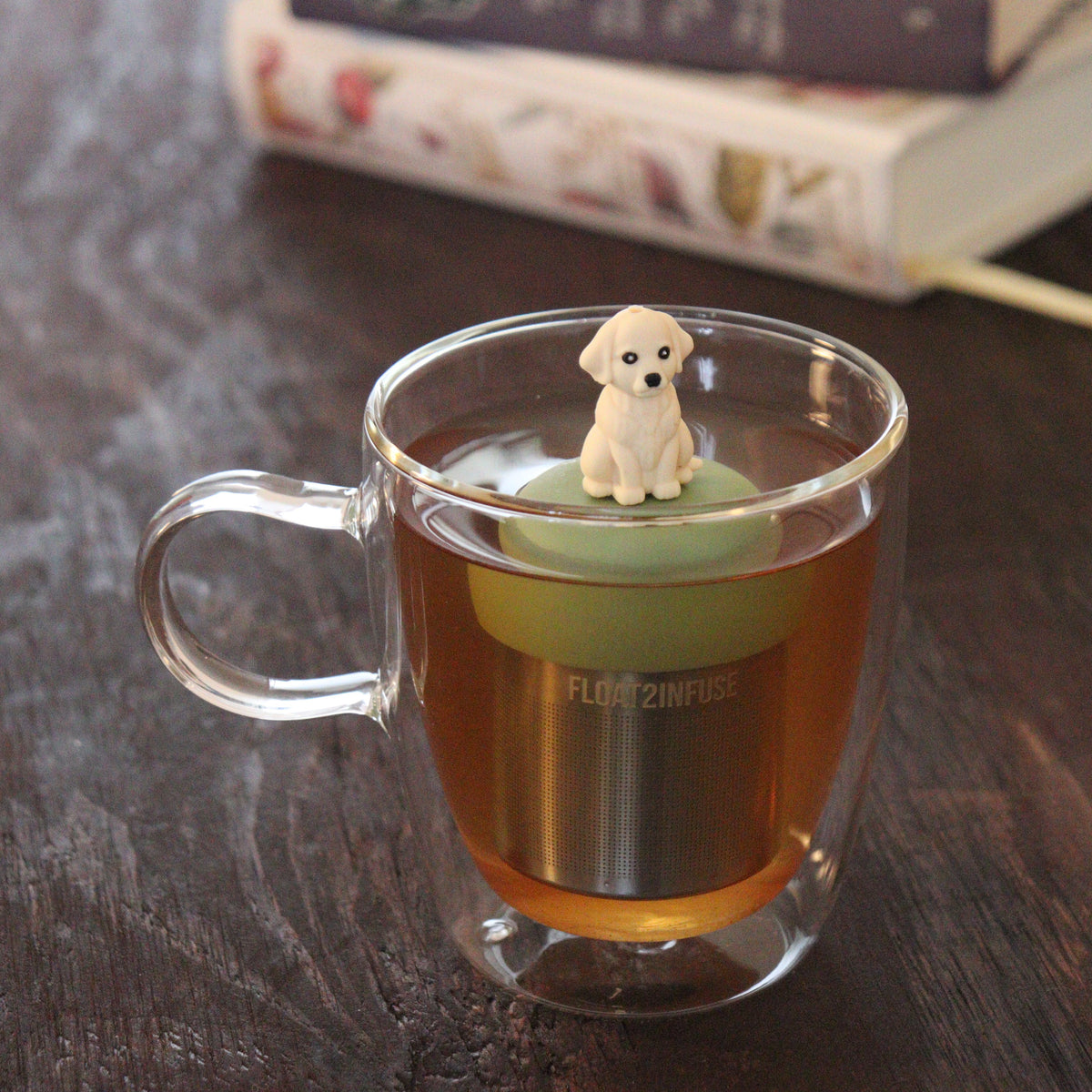 Floating Golden Retriever Dog Tea Infuser - Cute Animal Tea Infuser for Loose Leaf Tea