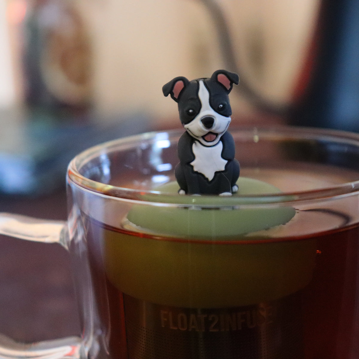Floating Pit Bull Puppy Tea Infuser - Cute Animal Tea Infuser for Loose Leaf Tea