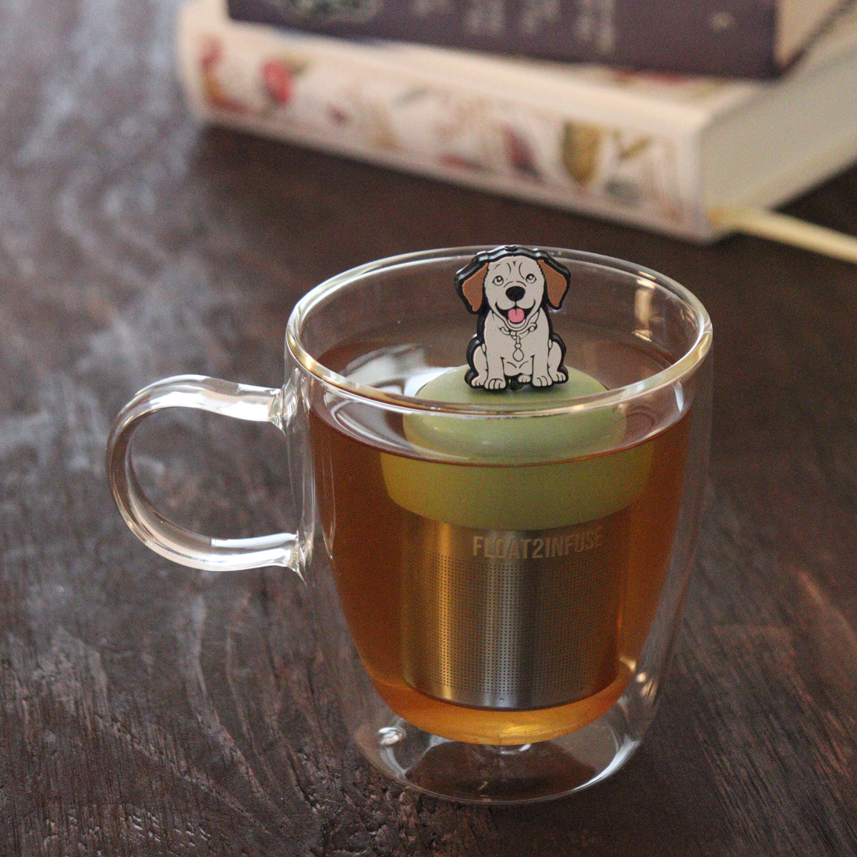Floating Yellow Lab Tea Infuser - Cute Animal Tea Infuser for Loose Leaf Tea