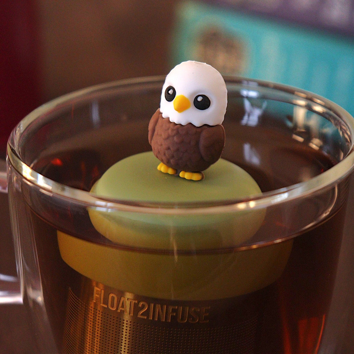 Floating Bald Eagle Tea Infuser - Cute Animal Tea Infuser for Loose Tea