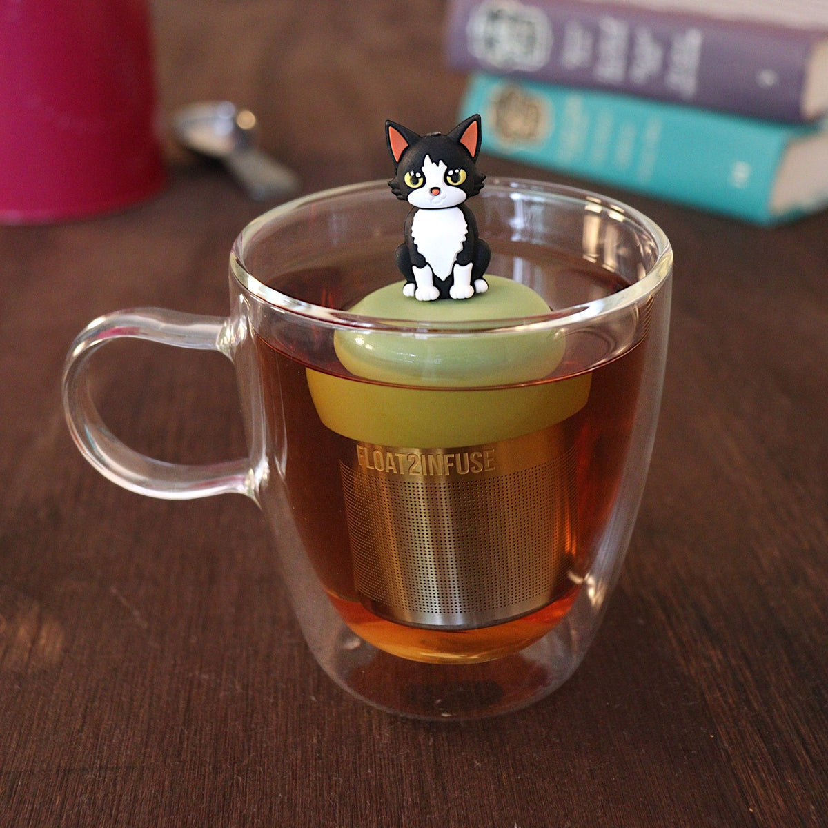 Floating Tuxedo Cat Tea Infuser - Cute Tea Infuser for Loose Tea