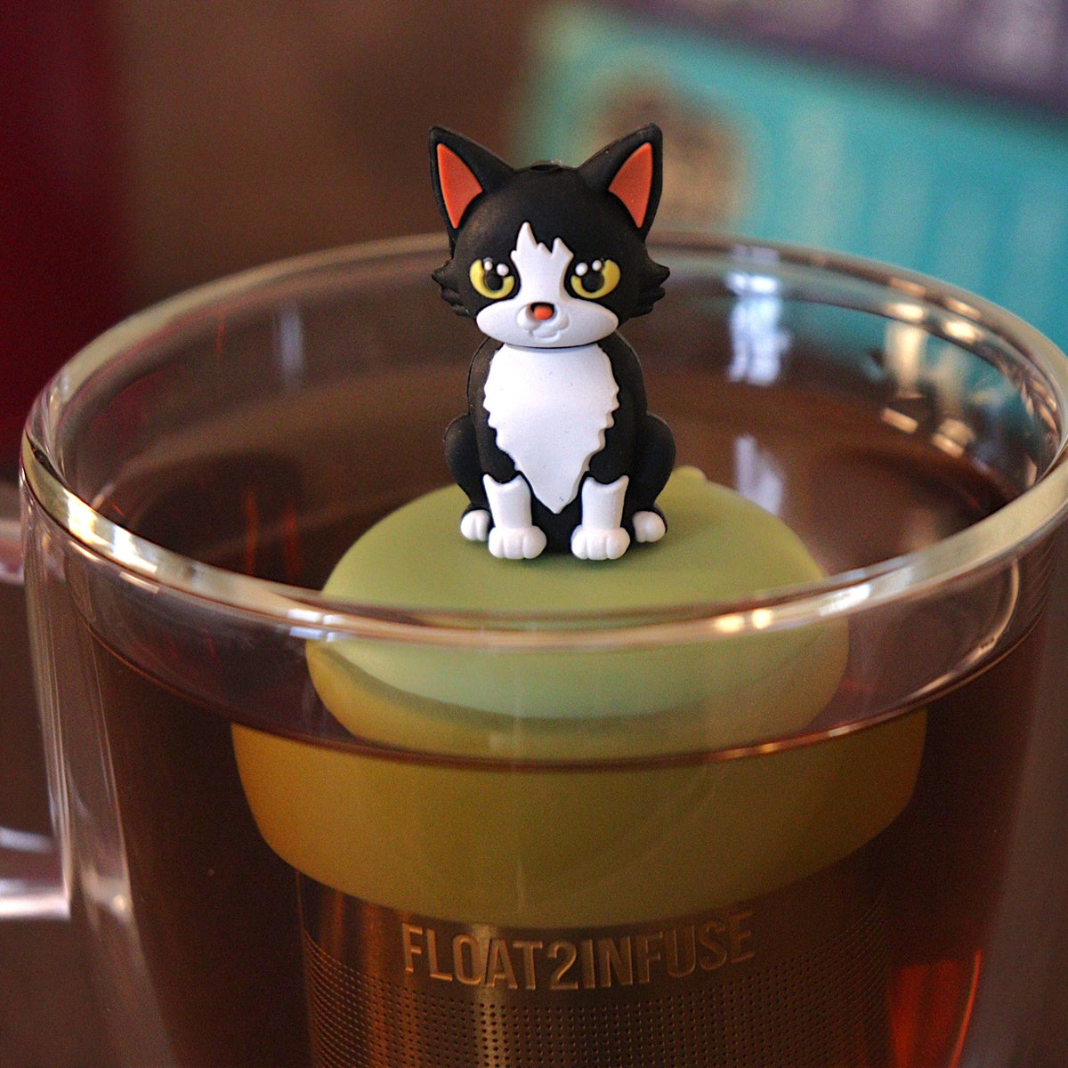 Floating Tuxedo Cat Tea Infuser - Cute Tea Infuser for Loose Tea