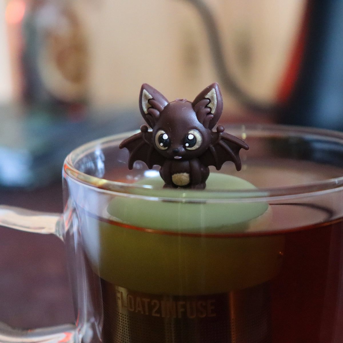 Floating Brown Bat Tea Infuser - Cute Animal Tea Infuser for Loose Leaf Tea