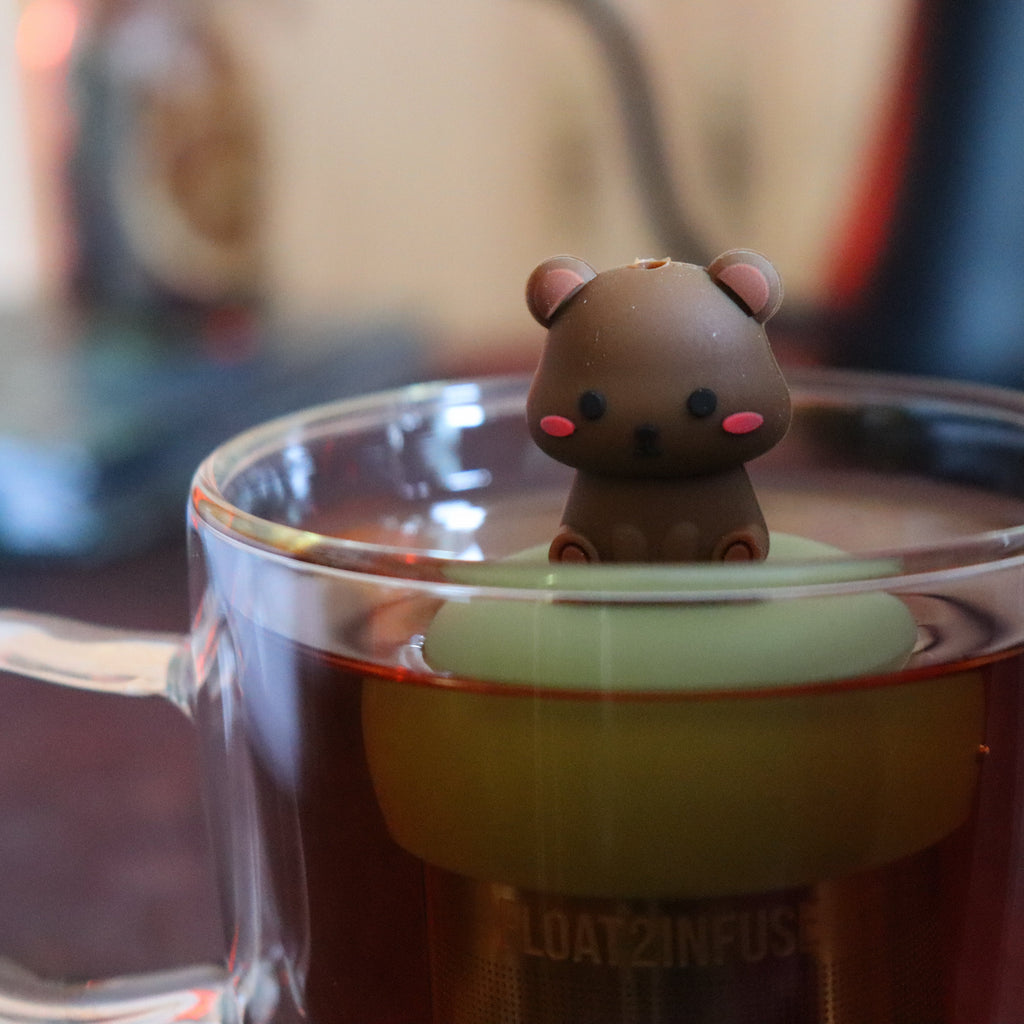 Floating Baby Brown Bear Tea Infuser - Cute Animal Tea Infuser for Loose Leaf Tea