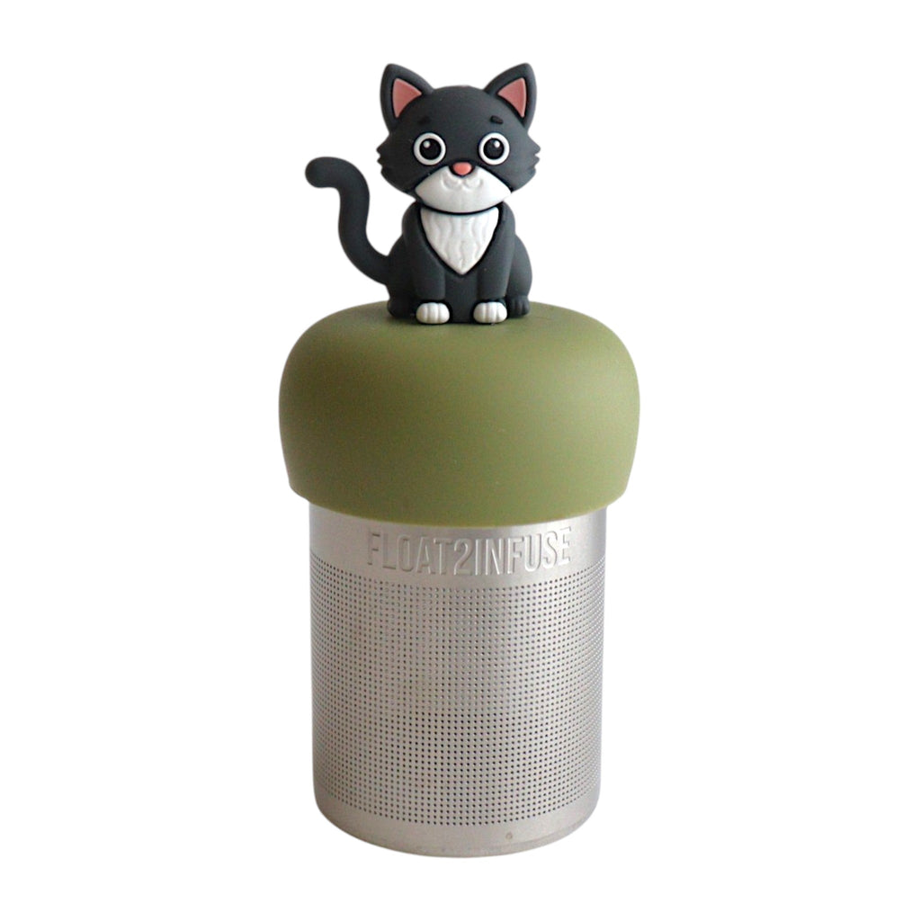 Floating Grey Cat Tea Infuser - Cute Animal Tea Infuser for Loose Leaf Tea