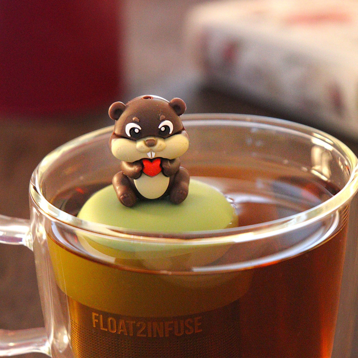 Floating Heart Beaver Tea Infuser - Cute Tea Infuser for Loose Tea