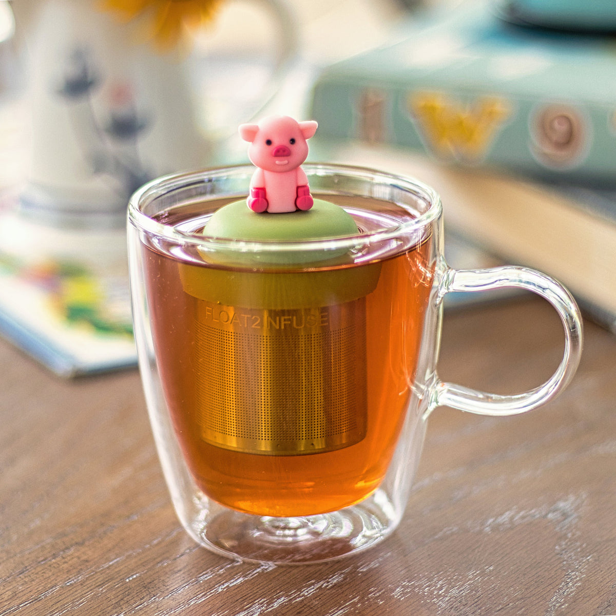 Floating Pig Tea Infuser - Cute Animal Tea Infuser for Loose Leaf Tea