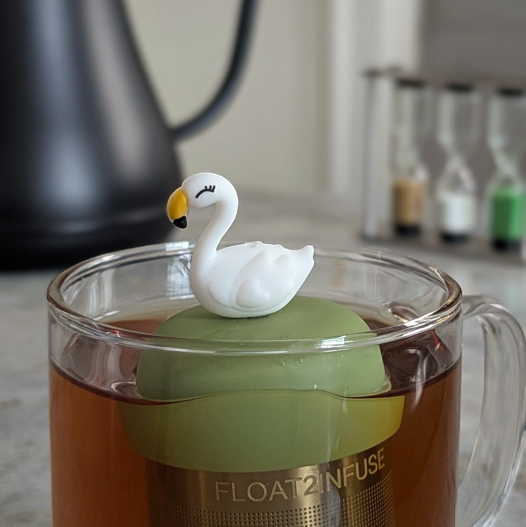 Floating White Swan Tea Infuser - Cute Animal Tea Infuser for Loose Leaf Tea